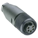 Lumberg Automation Circular Connector 5 Contacts Cable 7/8 in Socket Female IP67 RKC Series 