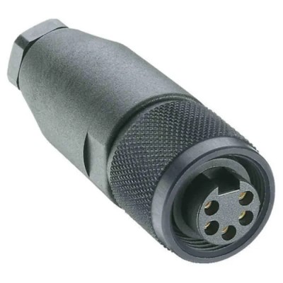 Lumberg Automation Circular Connector 5 Contacts Cable 7/8 in Socket Female IP67 RKC Series 