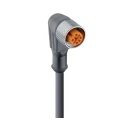 Lumberg Automation Sensor Actuator Cable Female 4-way Right Angle to Unterminated Free End 30V 11509 RKWT/LED F 4-225/5 M