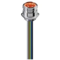 Lumberg Automation Circular Connector 4 Contacts Front Mount 7/8 in Plug Male IP68 RSF Series 
