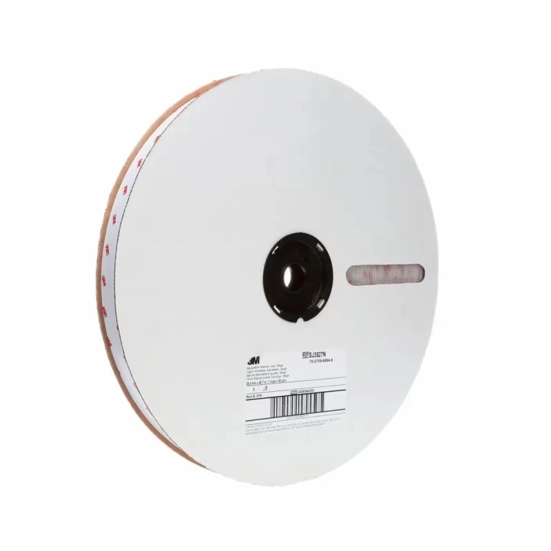 3M White Hook & Loop Tape 25mm x 45.7m Mushroom Hook Fastener Nylon Rubber SJ3527 W 25X45.7