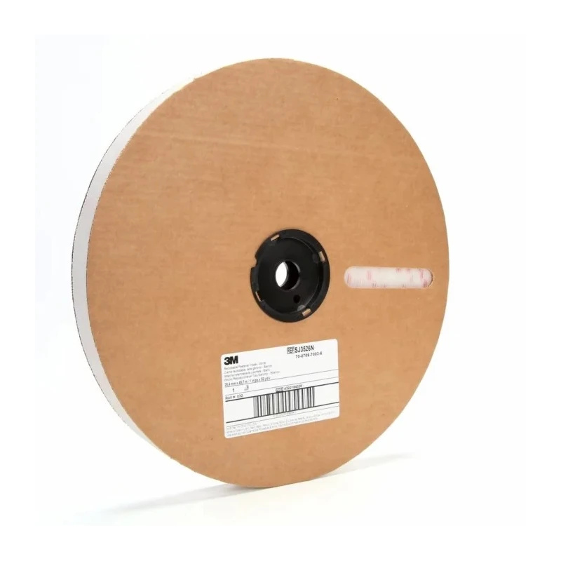 3M White Hook & Loop Tape 25mm Width, 45.7m Length, Mushroom Hook Type SJ3526 W 25X45.7
