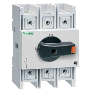 Schneider Electric 3-Pole DIN Rail Isolator Switch, 100A, IP20, 55 kW VLS3P100R2