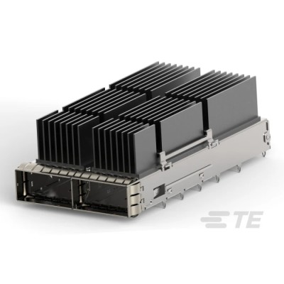 TE Connectivity QSFP-DD Pluggable I/O Connector Female Press Fit 2 Port 1-Position 2342935-3