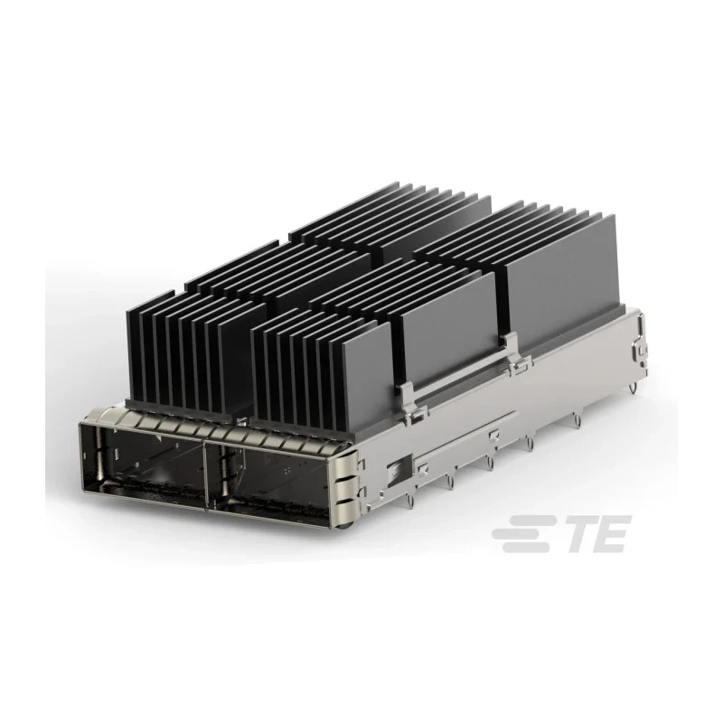 TE Connectivity QSFP-DD Pluggable I/O Connector Female Press Fit 2 Port 1-Position 2342935-3