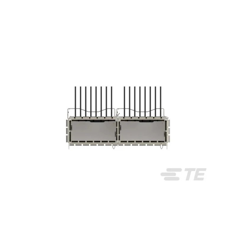 TE Connectivity QSFP-DD Pluggable I/O Connector Female Press Fit 2 Port 1-Position 2342935-3