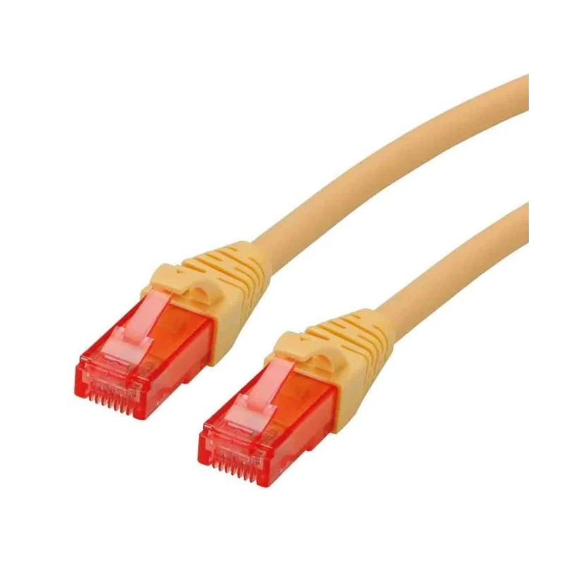 Roline Cat6 Ethernet Cable 8 Core, Yellow, 5 m, Unshielded Unscreened, Low Smoke Zero Halogen Cat6