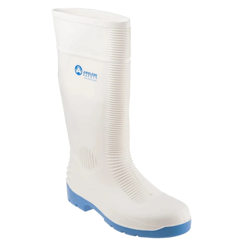 Amblers White Unisex Safety Boots Steel Toe Cap EN ISO 20345 Certified FS98
