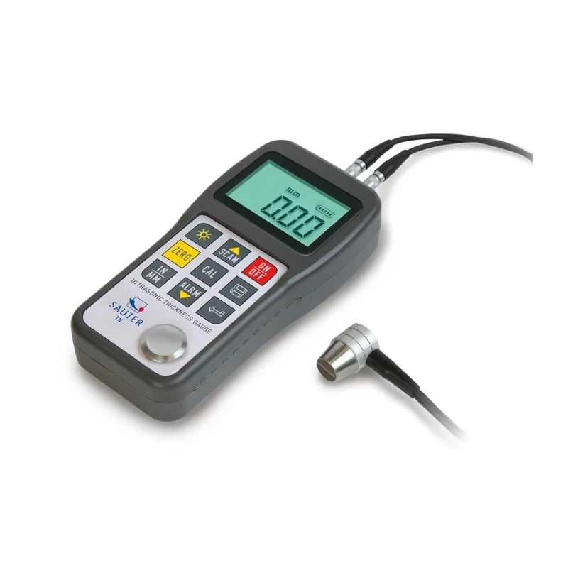 Sauter Ultrasonic Thickness Meter 0.75 mm to 80 mm Range ±0.01 % Accuracy 0.1 mm Resolution LCD Display TN 80-0.1US