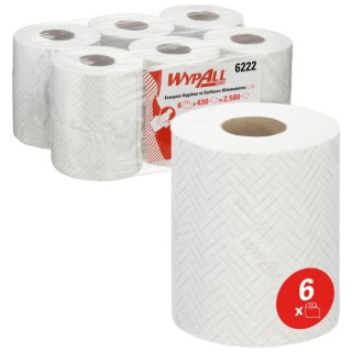 WYPALL Roll Paper Towel 380 x 183 mm 1 Ply 2580 Sheets 6222