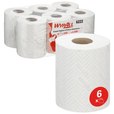 WYPALL Roll Paper Towel 380 x 183 mm 1 Ply 2580 Sheets 6222