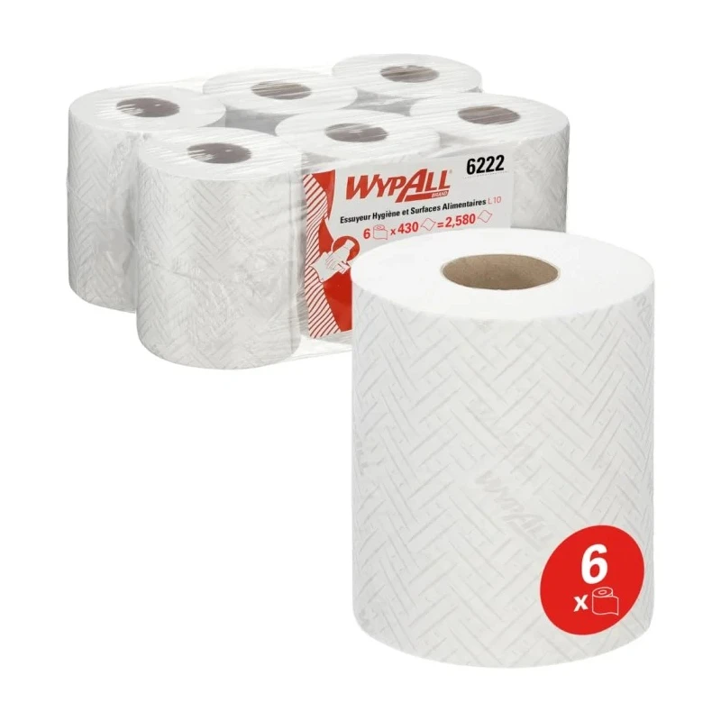 WYPALL Roll Paper Towel 380 x 183 mm 1 Ply 2580 Sheets 6222