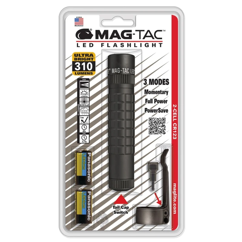 Maglite Black Tactical Torch LED 310 lumens 131 mm Length SG2LRE6
