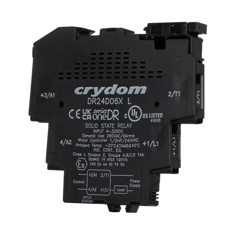Sensata / Crydom Solid State Interface Relay Control 32V DC DIN Rail Screw Mount DR24D06X