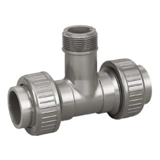 Georg Fischer PVC-U BSP Tee Plastic Pipe Fitting with FPM O-ring Seal 721310338