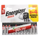 Energizer MAX Zinc Manganese Dioxide AAA Battery 1.5 V 1.2 Ah 12 Pack 7638900438246