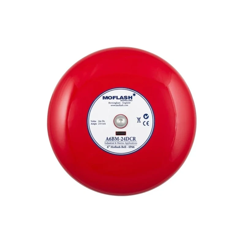 Moflash A8BM Series Siren Surface Mount, IP66, DC 24V, Single-Tone 108 dB @ 1m A8BM-24DCR