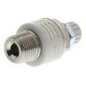 SMC Brass Pneumatic Silencer 1.5 MPa 20dB Noise Reduction Threaded Male R-Thread 15 mm Diameter ASN2