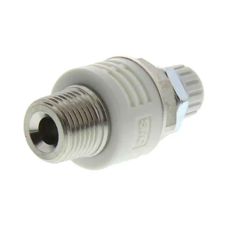 SMC Brass Pneumatic Silencer 1.5 MPa 20dB Noise Reduction Threaded Male R-Thread 15 mm Diameter ASN2