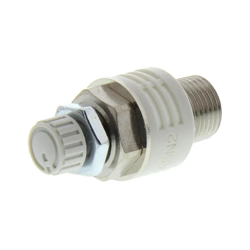 SMC Brass Pneumatic Silencer 1.5 MPa 20dB Noise Reduction Threaded Male R-Thread 15 mm Diameter ASN2