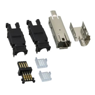 TE Connectivity Mini I/O Connector Type I Cable Straight Female, 8 Way Shielded 2201864-1