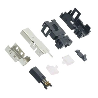 TE Connectivity Mini I/O Cable Straight Connector Male, 8 Way, Shielded 1-2201855-2