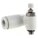 SMC Exhaust Flow Regulator AS1301F-M5-06 Metric Inlet Thread Inline Speed Controller with Push-in Fittings AS1301F-M5-06