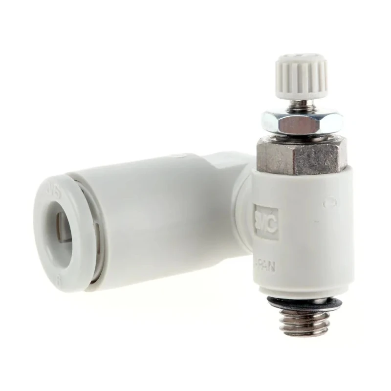 SMC Exhaust Flow Regulator AS1301F-M5-06 Metric Inlet Thread Inline Speed Controller with Push-in Fittings AS1301F-M5-06