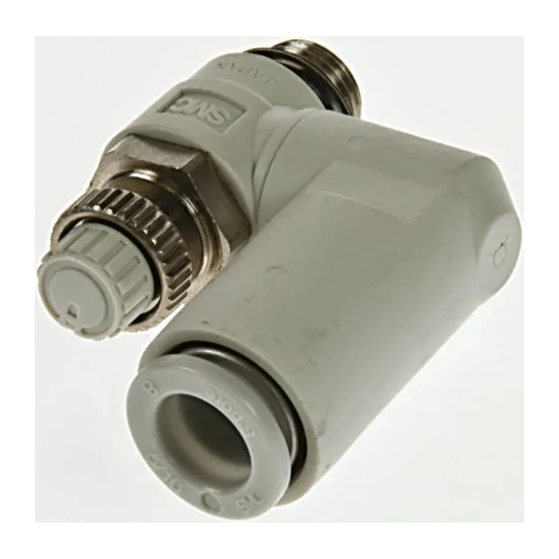 SMC Threaded Series Exhaust Flow Regulator With Male Threaded UNF 1/8 in Inlet and Outlet AS2301F-U01-08