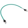 Omron XS6 Shielded Screened Cat6a Ethernet Cable Green Low Smoke Zero Halogen 0.5m