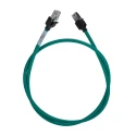 Omron Cat6a Ethernet Cable 48 Core, Green, Low Smoke Zero Halogen Jacket, Terminated, 1 m XS6W-6LSZH8SS100CM-G