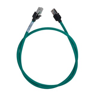 Omron Cat6a Ethernet Cable 48 Core, Green, Low Smoke Zero Halogen Jacket, Terminated, 1 m XS6W-6LSZH8SS100CM-G