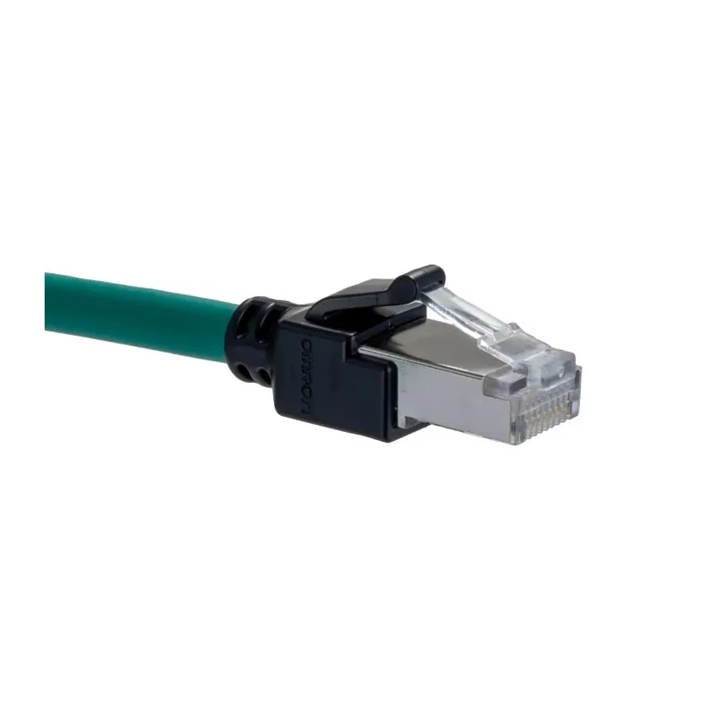 Omron Cat6a Ethernet Cable 48 Core, Green, Low Smoke Zero Halogen Jacket, Terminated, 1 m XS6W-6LSZH8SS100CM-G