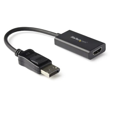 RS PRO 1 port DisplayPort to HDMI Adapter Black 120 mm Length 4096 x 2160 pixel Maximum Resolution DP2HD4K60H