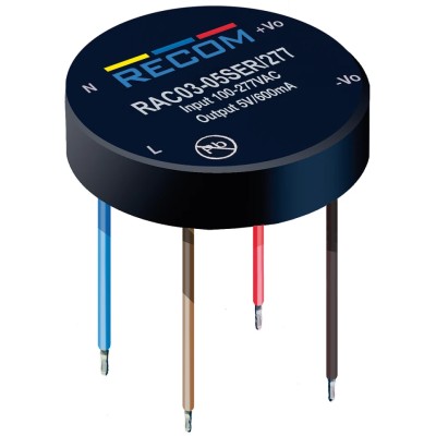 Recom Switching Power Supply 24V DC, 3W Power, 85-305V AC Input, Chassis Mount RAC03-24SER/277