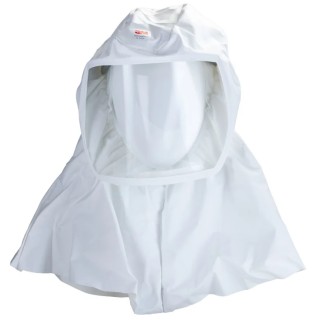 3M White Polyurethane Protective Hood, Resistant to Liquid Splash and Dust, Size M S-533L