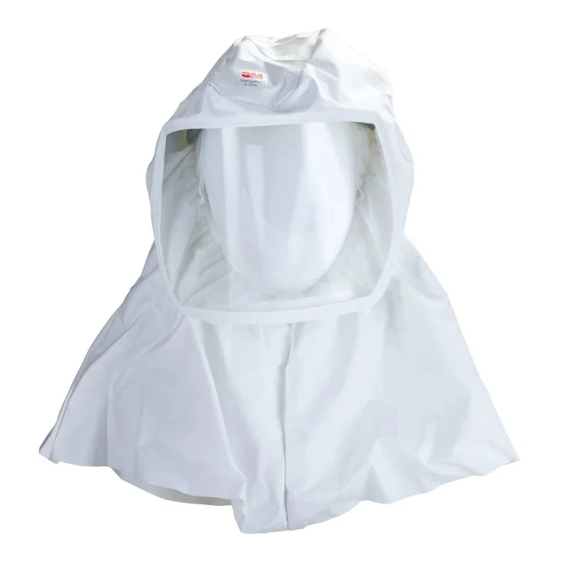 3M White Polyurethane Protective Hood, Resistant to Liquid Splash and Dust, Size M S-533L