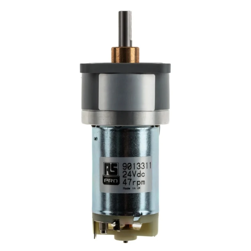 RS 24 V DC Brushed Geared Motor, 4.03 W, 30 Ncm Torque, 47 rpm, 6 mm Shaft, Steel Iron Core 901-3311