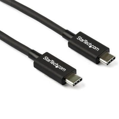 StarTech.com Thunderbolt Cable USB 3.2 800 mm, 40 Gbps Data Transfer Rate, 100W Power Delivery TBLT34MM80CM