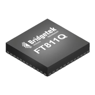 Bridgetek Graphics Controller 60 MHz 800 x 600 pixels SPI 48-Pin VQFN FT811Q-T