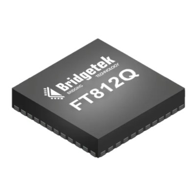 Bridgetek Graphics Controller 60 MHz 800 x 600 pixels SPI/QSPI 56-Pin VQFN FT812Q-T
