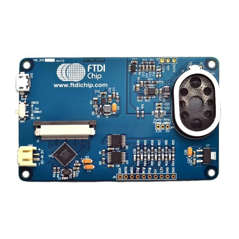 Bridgetek FT810 Embedded Video Engine Credit Card Development Module 5in TFT LCD Display VM810C50A-N