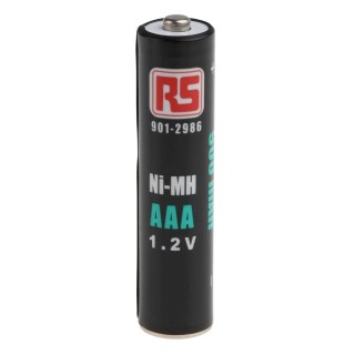 RS PRO Rechargeable Nickel Metal Hydride AAA Battery 1.2 V, 900 mAh 901-2986