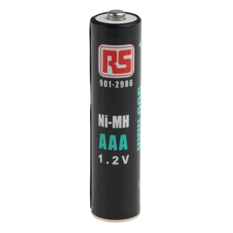 RS PRO Rechargeable Nickel Metal Hydride AAA Battery 1.2 V, 900 mAh 901-2986