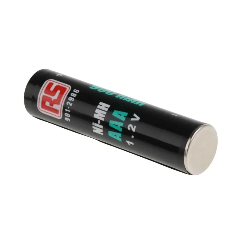 RS PRO Rechargeable Nickel Metal Hydride AAA Battery 1.2 V, 900 mAh 901-2986