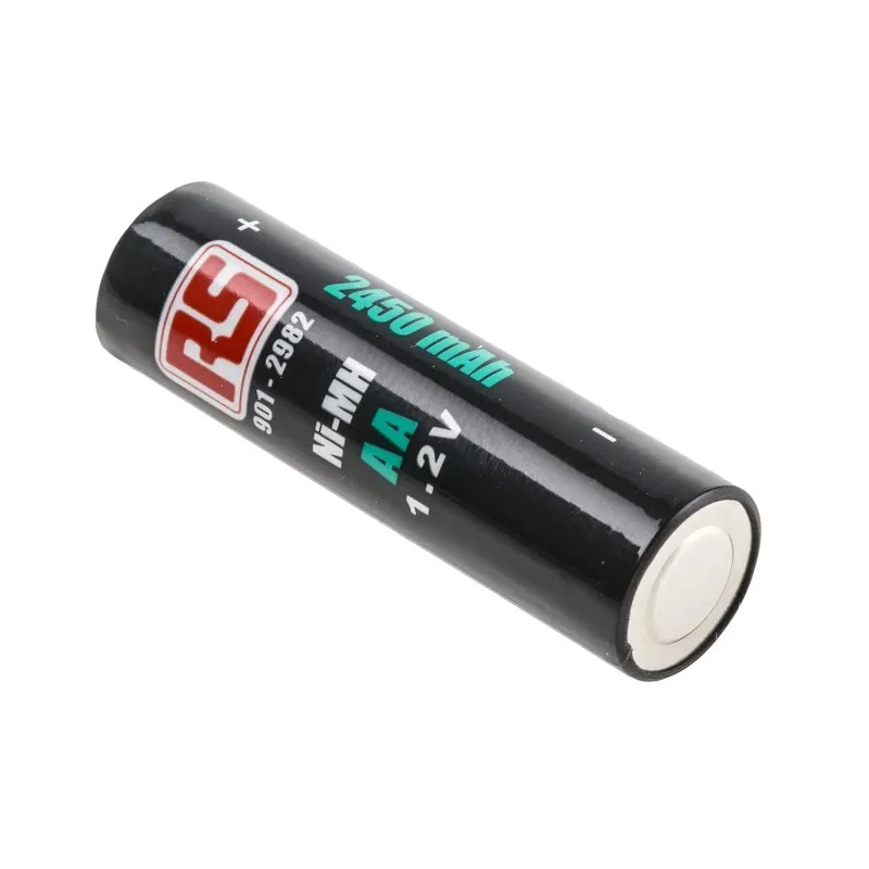 RS PRO Rechargeable AA Nickel Metal Hydride Battery 1.2 V 2.45 Ah Pack of 4 901-2982