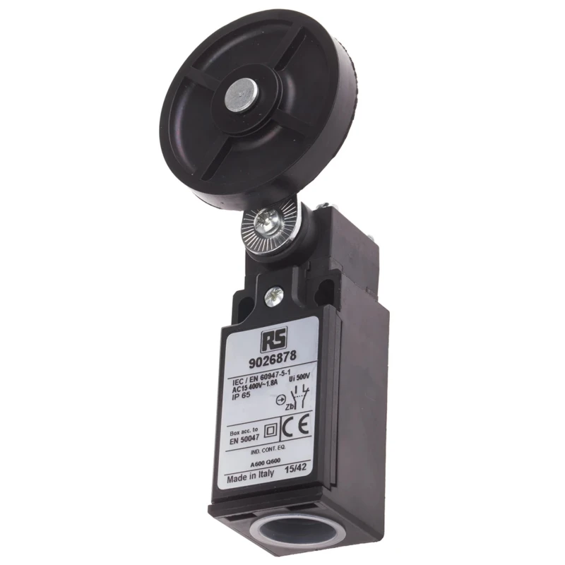 RS PRO Roller Lever Limit Switch 1 NO/1 NC IP65 Fibreglass Reinforced Thermoplastic Housing 400V AC 10A IP65