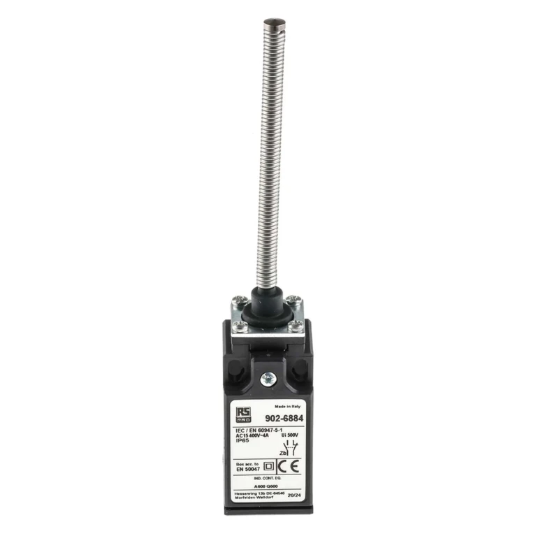 RS PRO Coil Spring Limit Switch 1 NO/1 NC, IP65 Fibreglass Reinforced Thermoplastic Housing, 400V AC, 10A IP65