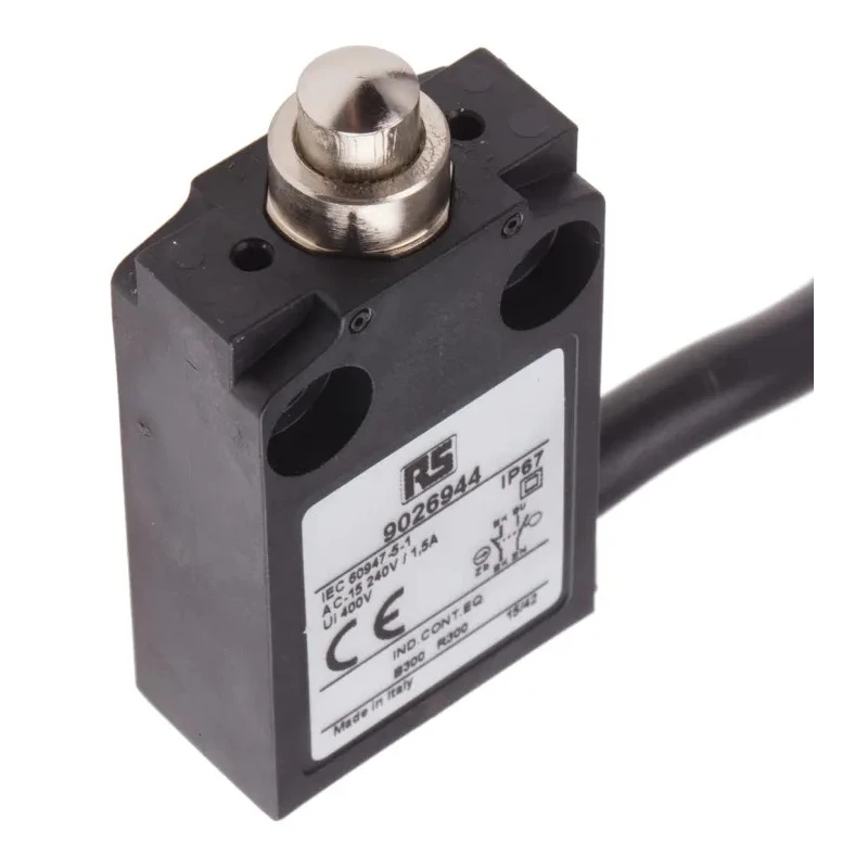 RS PRO Plunger Limit Switch 1 NO/1 NC, IP67, Thermoplastic Housing, 240V AC, 5A IP67