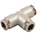 RS PRO 57 Series Brass Pneumatic Fitting Push-in Connection 10 mm Nickel Plated 20 Bar Pressure 197-7849